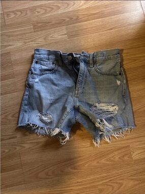 Madewell Distressed Light Blue Denim Cutoff Shorts - Women's